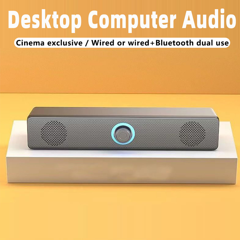Home Cinema With Wireless Rear Speakers - PC-Soundbar, kabelgebundener und kabelloser Bluetooth-Lautsprecher, USB-betriebene