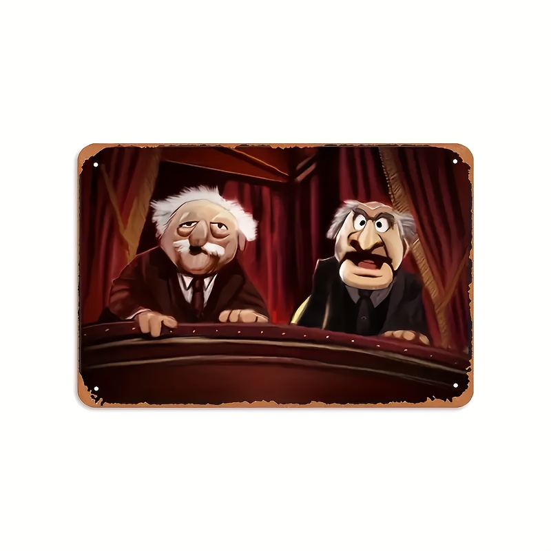 Home Cinema In - Statler & Waldorf Vintage Metall-Wandkunst –