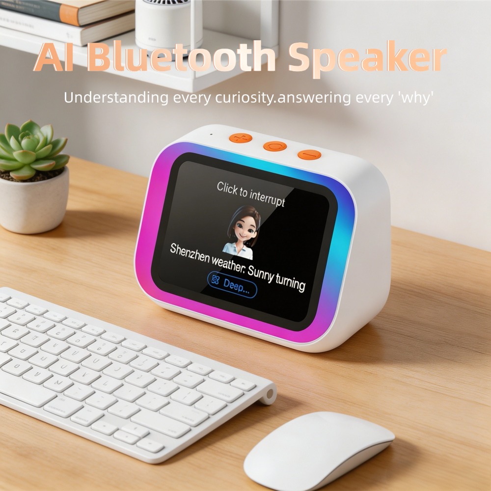 Home Cinema In - KI-Bluetooth-Lautsprecher 5.4 mit KI-Sprachassistent, HD-Touchscreen-Display, elektronischem