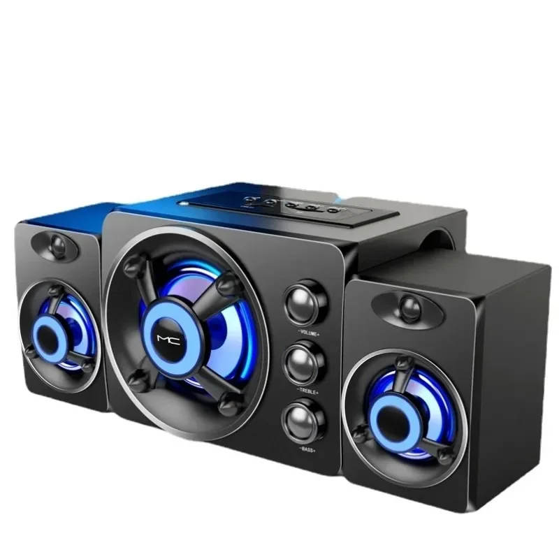 Home Cinema With Wireless Rear Speakers - HIFI 3D-Stereo-Lautsprecher, bunte LED, schweres Licht,