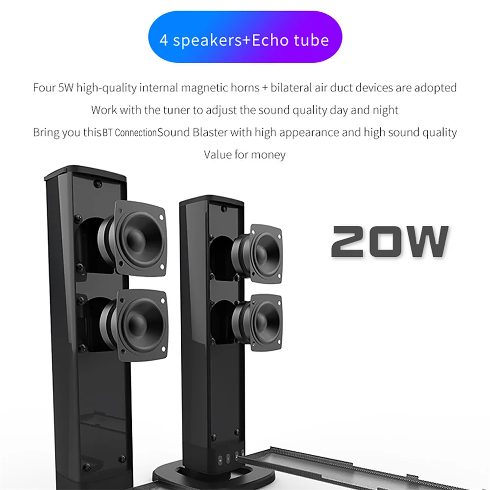 Drahtlose Bluetooth-TV-Soundba – Home Cinema Wireless Speakers Bewertung und Preis