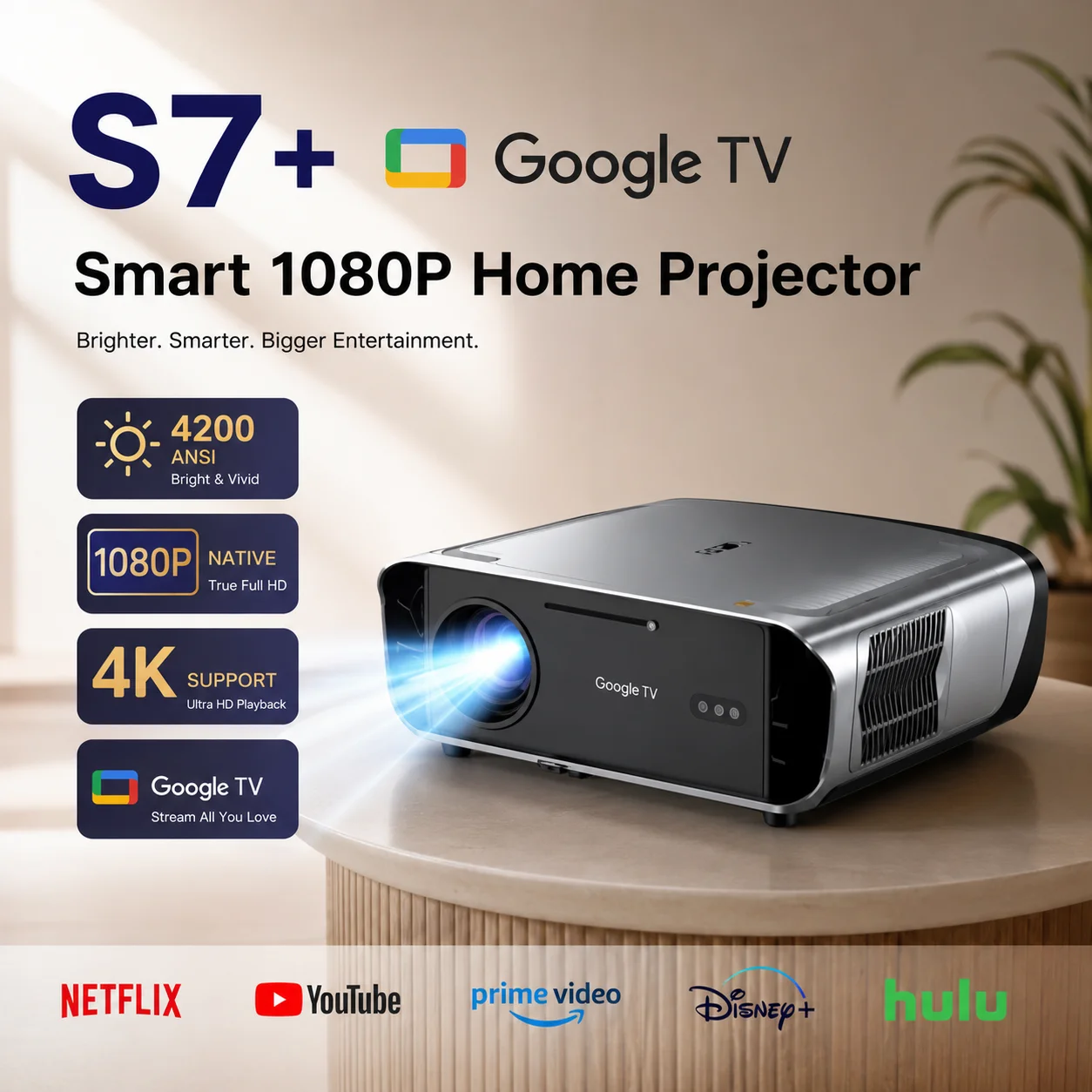 S7 4200ANSI Native 1080P 4K UH – Home Cinema With Wireless Rear Speakers Bewertung und Preis