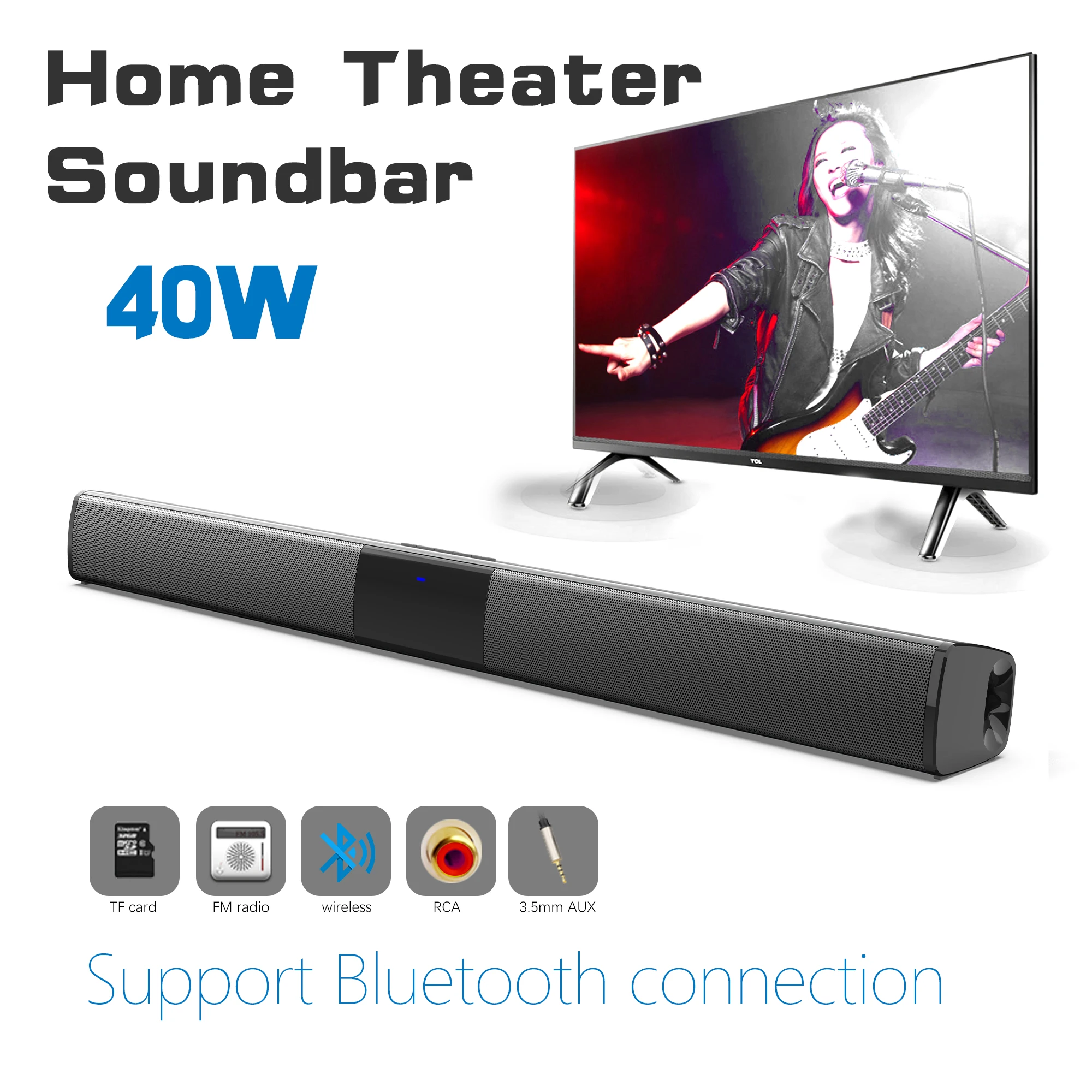 40W High Power Soundbar für TV – Home Cinema Speaker System Bewertung und Preis