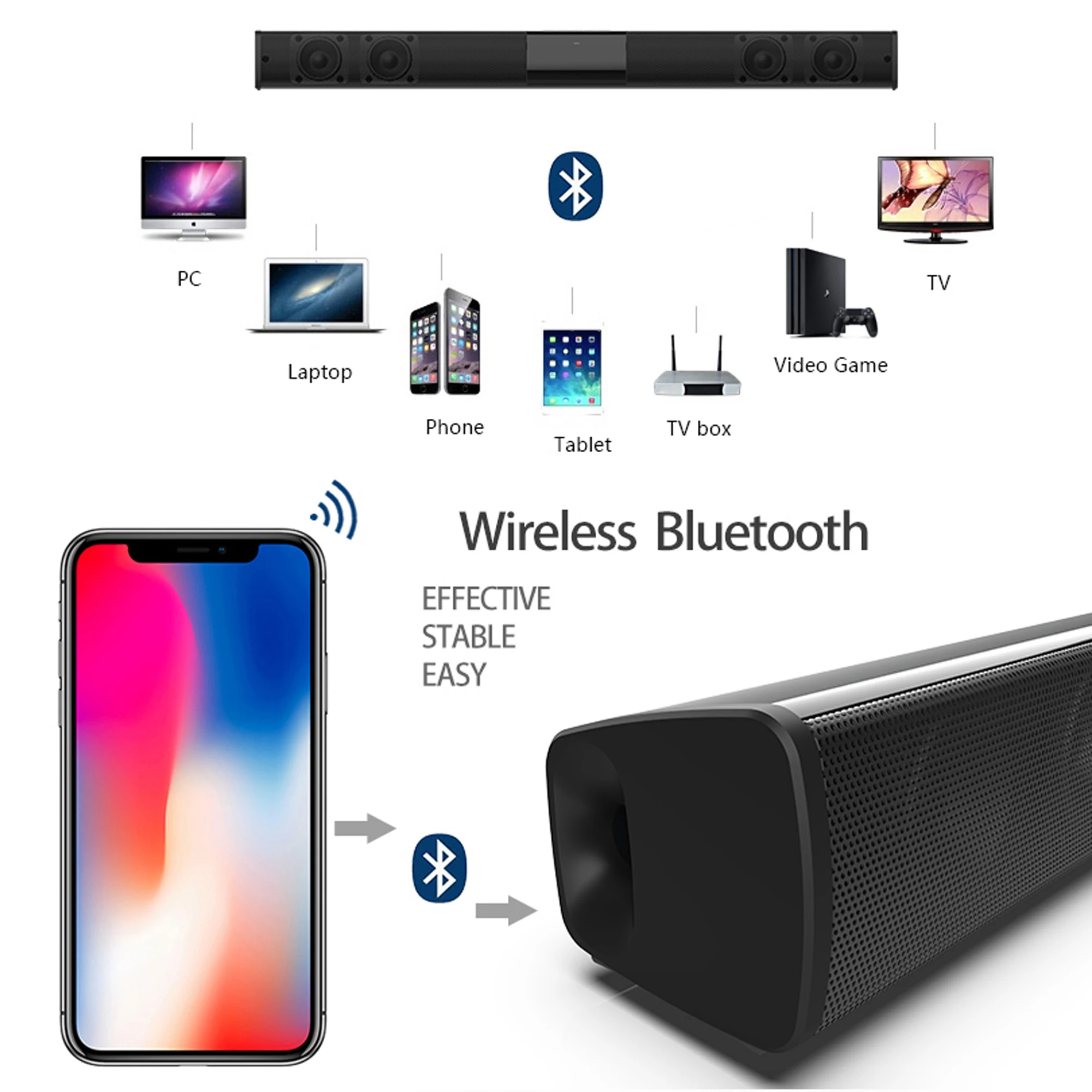 40W High Power Soundbar für TV – Home Cinema Speaker System Bewertung und Preis